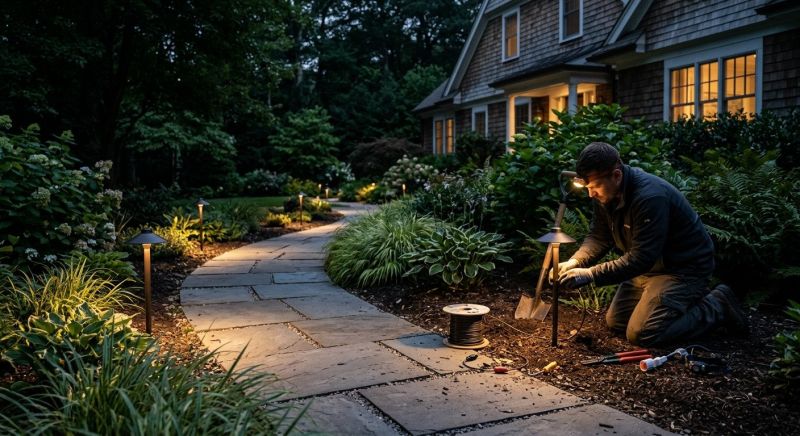 Garden Lighting Installation in Orem, UT